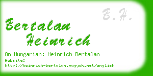 bertalan heinrich business card